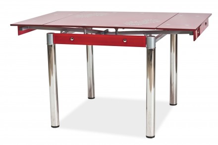 
Стіл обідній GD-082 80 (131) x80 Червоний : стильна і сучасна модель від меблев. . фото 2