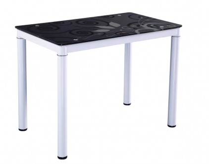 
Стіл обідній Damar 100 x 60 см Чорно-білий : стильна і сучасна модель від мебле. . фото 4