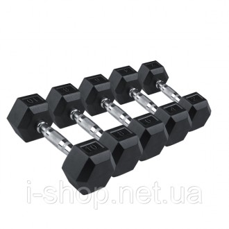 
SPART Rubber Hexagon Dumbbell
Шестигранные прорезиненные гантели имеют обрезине. . фото 3