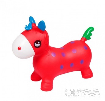 Яркая детская надувная игрушка-прыгун Bambi Лошадка резиновая, красная
Надувная . . фото 1