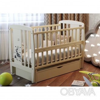 Кроватка Дубок Жирафка с ящиком - идеальный вариант для младенца. Изготовлена ​​. . фото 1