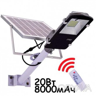 Уличный фонарь на солнечной батарее 20Вт 6000мАч солнечная система освещения
Ули. . фото 1
