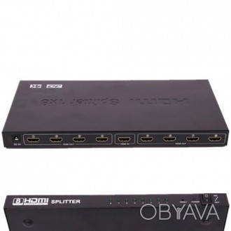 HDMI 1x8 порта 4K 3D сплиттер, разветвитель, коммутаторВосьмипортовый разветвите. . фото 1