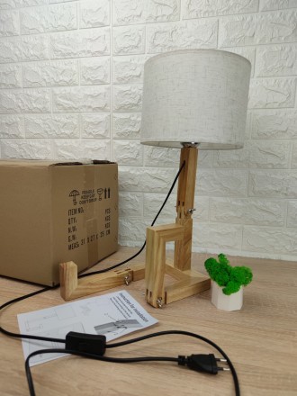 Эксклюзивная настольная лампа в стиле минимализм или лофт. Имеет нестандартный в. . фото 7
