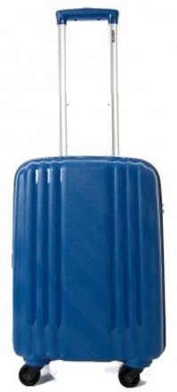 Пластиковый чемодан из полипропилена Enrico Benetti Henderson S 37л синий Eb5900. . фото 2