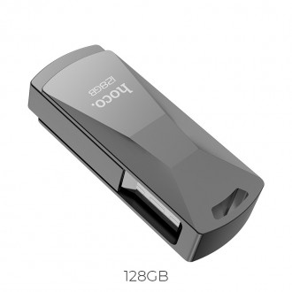 
Флешка 128GB недорогая HOCO USB Flash Disk Wisdom high-speed flash drive UD5
	О. . фото 3
