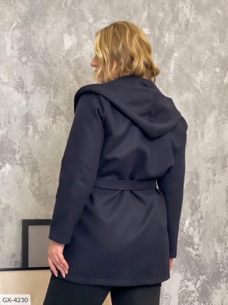 
Женское легкое кашемировое пальто с капюшоном батал.
Код 015802
Длина по спинке. . фото 6
