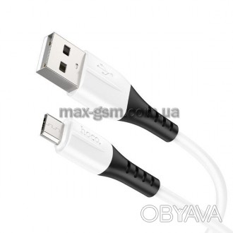 Зарядний дата-кабель USB - Micro-USB, 1 м, силіконовий матеріал, сила струму до . . фото 1