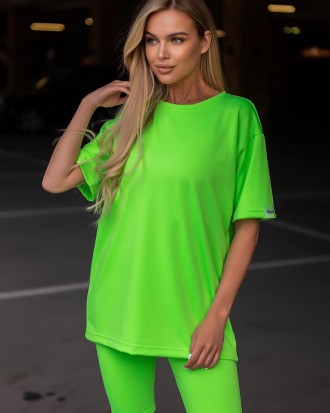 Костюм женский модный футболка оверсайз и велосипедки зеленый.
Данный комплект с. . фото 6