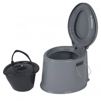 Переносний біотуалет Bo-Camp Portable Toilet 7 Liters Grey практичний та простий. . фото 9