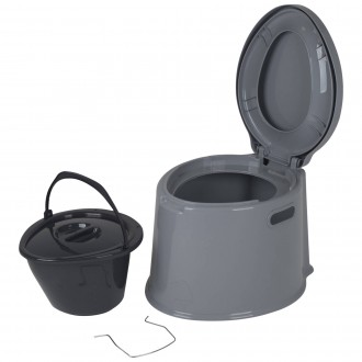 Переносний біотуалет Bo-Camp Portable Toilet 7 Liters Grey практичний та простий. . фото 8