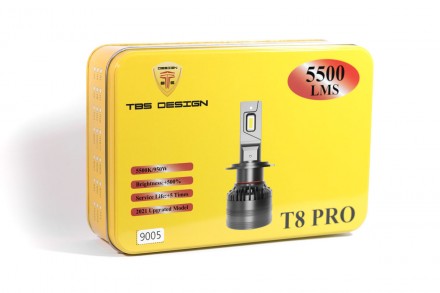 Комплект светодиодных ламп TBS Design T8 PRO HB3 12-24V 110W P20d 11000lm 6000K-. . фото 5