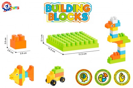 Конструктор Технок великі деталі 7542, Building blocks 
90 деталей
У наборі 90 ц. . фото 3