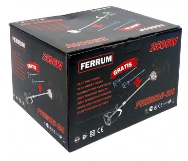 Миксер Ferrum FREM25-2H инструмент предназначенный для размешивания строительных. . фото 4