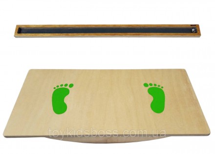 Дерев'яний балансир для ніг – тренажер призначений для розвитку координації рухі. . фото 2
