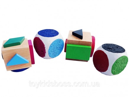 Набір розвиваючих кубиків призначений для вивчення кольорів та геометричних фігу. . фото 2