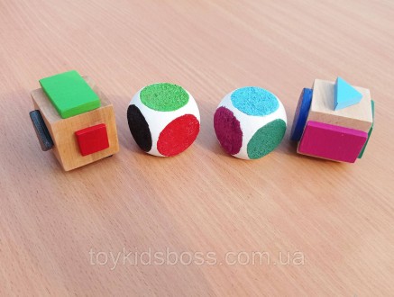 Набір розвиваючих кубиків призначений для вивчення кольорів та геометричних фігу. . фото 4