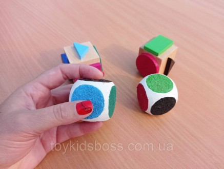 Набір розвиваючих кубиків призначений для вивчення кольорів та геометричних фігу. . фото 5