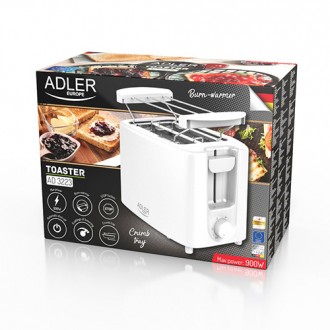Тостер Adler AD 3223
Ефективний тостер із максимальною потужністю 900 Вт. Його м. . фото 10