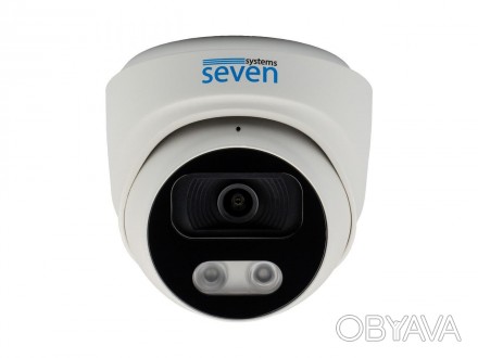 SEVEN IP-7212PA white — це купольна 2-х мегапіксельна IP-відеокамера з вбудовани. . фото 1