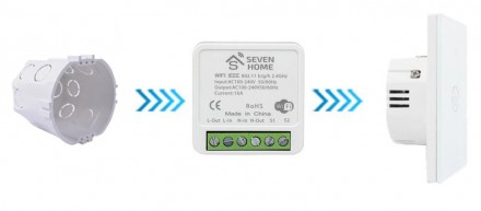  Особенности умного реле Wi-Fi для управления электроприборами SEVEN HOME S-7048. . фото 3