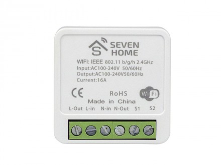  Особенности умного реле Wi-Fi для управления электроприборами SEVEN HOME S-7048. . фото 2