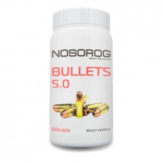 Nosorog BULLETS 5.0 60 caps - это мощная взрывная энергия и жиросжигающая формул. . фото 2