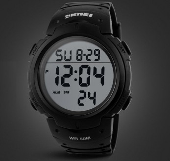 
Мужские спортивные наручные часы SKMEI 1068 электронные с подсветкой, армейские. . фото 3