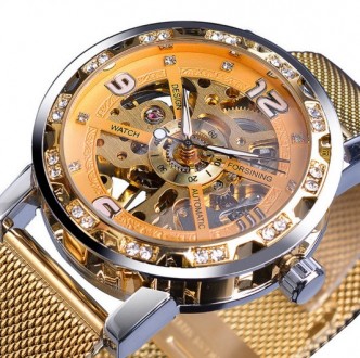 
Жіночий наручний годинник механічні Forsining скелетон з відкритим механізмом і. . фото 8