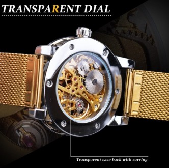 
Жіночий наручний годинник механічні Forsining скелетон з відкритим механізмом і. . фото 7