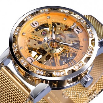 
Жіночий наручний годинник механічні Forsining скелетон з відкритим механізмом і. . фото 1
