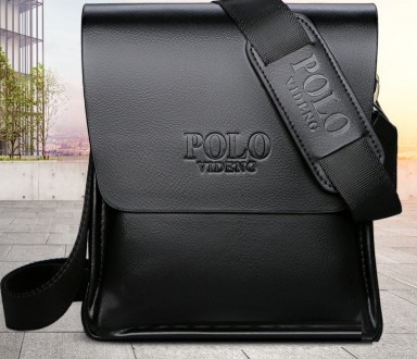 
Сумка-планшет чоловіча Polo еко шкіра, чоловічий сумка через плече шкіряна барс. . фото 6