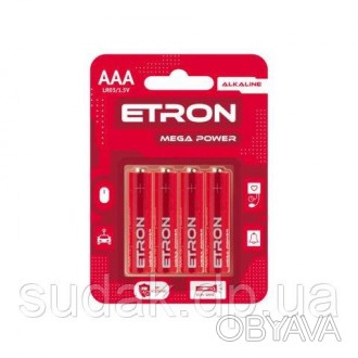  Щелочные (алкалиновые) батарейки ETRON Mega Power отличаются увеличенной емкост. . фото 1