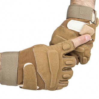 Надежная защита – тактические короткопалые перчатки Han-Wild HW72
Тактические пе. . фото 5
