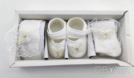 Пинетки босоножки 16 и 17 размер 10 см длина обувь на новорожденных Турция белые