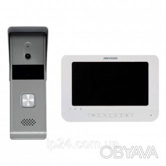 
	Комплект видеодомофон и вызывная панель DS-KIS203T. Состоит из цветного видеод. . фото 1