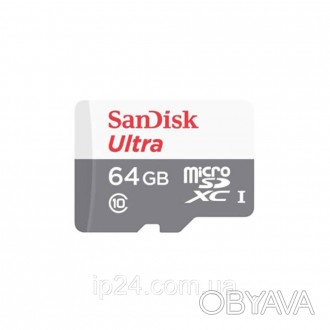 Карта памяти SDXC 64GB UHS-I SDSQUNR-064G-GN3MA с адаптером.
	Бренд: SanDisk 
	Н. . фото 1