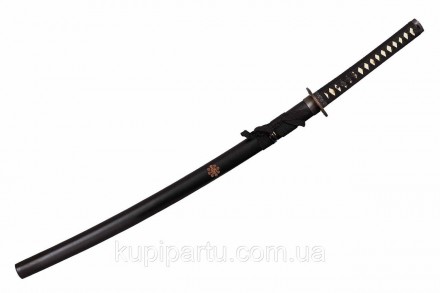 Японський меч виконаний у строгому стриманому стилі, класичному чорному кольорі.. . фото 2