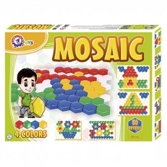 Мозаика - любимая игра детства. Состоит из игрового поля и 80-и цветных элементо. . фото 2