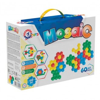 Мозаика - любимая детская игра. Состоит из игрового поля и 127-и цветных элемент. . фото 3