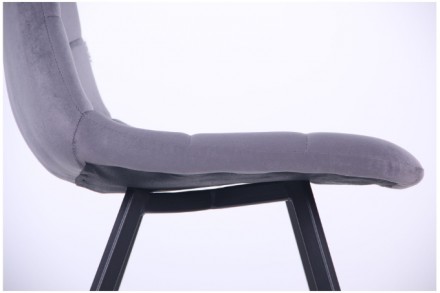 Стілець обідній Harlem чорний/сірий – сучасний дизайнерський стілець для створен. . фото 5
