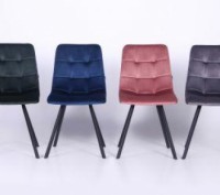 Стілець обідній Harlem чорний/сірий – сучасний дизайнерський стілець для створен. . фото 10