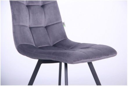 Стілець обідній Harlem чорний/сірий – сучасний дизайнерський стілець для створен. . фото 7