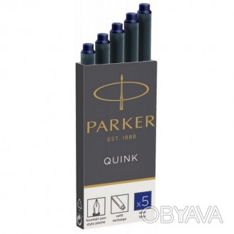 Картриджі Паркер Quink сині 5 шт. 11 410BLU
 
Тип:Чорнильні картриджі
Виробник:А. . фото 1