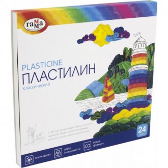 Пластилін Гамма Класичний 24 кол., 480 г. (Росія) 281036
 
Справжній дитячий пла. . фото 2