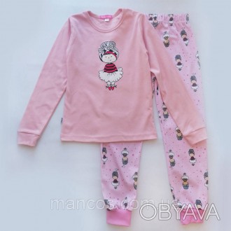 Пижама детская для девочки, розовая, интерлок, Doll SmileTime 
Пижама из натурал. . фото 1