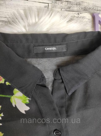 Женская рубашка George черная с цветочным принтом прозрачная
Состояние: б/у, в о. . фото 5