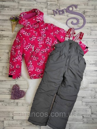 Зимний детский комбинезон Relmo раздельный комплект куртка и полукомбинезон розо. . фото 2