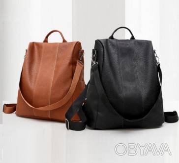 
Женский рюкзак сумка 2 в 1 антивор с карманом на спине, рюкзак-сумка женская че. . фото 1