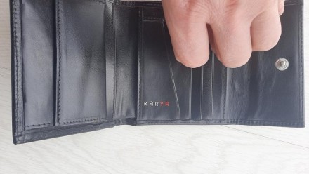 Жіночий шкіряний гаманець Karya (чорний) 

Відмінна якість 

Розмір 11,4 х 1. . фото 6
